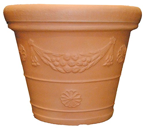 Tusco Products GP38WTC Mediterranean Inspired Garland Garden Planter, 38", Washed Terra Cotta