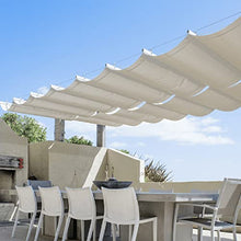 Waterproof Wave Sail,Retractable Wave Shade Sails,U Shape Sunblock Shade Cloth,90% Awning Cover,Wave Sun Shade Net,with Accessories,for Courtyard,Garden,Patio,Color:White (1.2x9m/3.9x29.5ft)