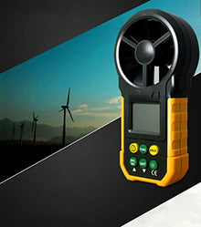 zhanghong Handheld Anemometer, Digital Wind Speed CFM Meter Gauge Air Flow Velocity Tester