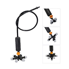 Hanging Misting Nozzle with Valve kit Cross Atomizing Nozzle Fog Water Sprayer Greenhouse Drip Irrigation 1 Set (Size : 4-Ways) ()