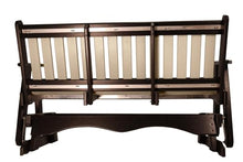 5 FT Weatherwood Amish-Made Porch Glider – 1000 lb Heavy-Duty Poly Lumber wood Mission Bench – USA Crafted HDPE Outdoor Seating Furniture - Stainless Steel Hardware – Smooth, Quiet Silent Glide