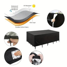 Furniture Cover Outdoor Patio Garden Waterprof Set Furniture Rain And Snow Chair Sofa Table Cover(Black,140x140x140cm)