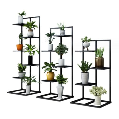 Pack Of Three Plant Stand Indoor Outdoor Large Multiple Flower Pot Holder Rack 3/4/5 Tier Corner Tiered Plant Shelf Metal Flower Pot Display Rack Multiple Plants Storage Shelf For Garden Balcon