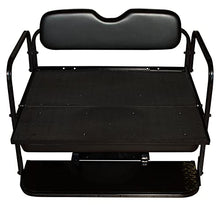Performance Plus Carts Rear Flip Seat for Yamaha G29/Drive Golf Cart | Folding Steel Frame Rear Seat Kit | Black