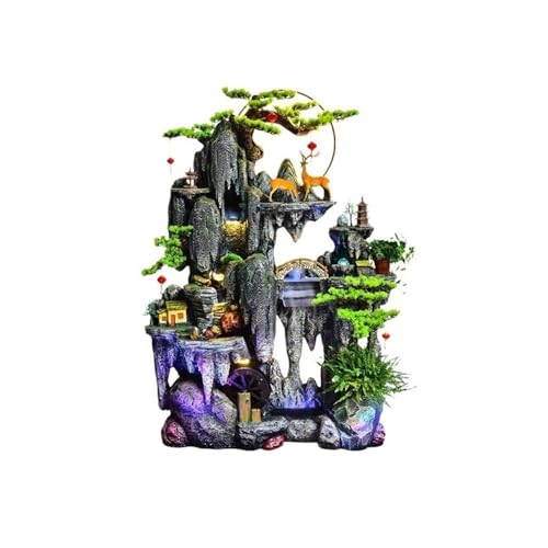 QuantumX3 Water Fountain Outdoor Entrance Courtyard Balcony Living Room Water Landscape Decoration with Fish Tank Creative Rockery Fountain Flowing Water Outdoor Fountain