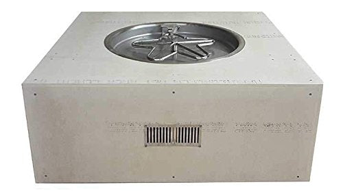 HPC Fire Square Unfinished Gas Fire Pit Enclosure with FPPK Kit (U45S-FPPK25CEK-LP), Propane, 45-Inch