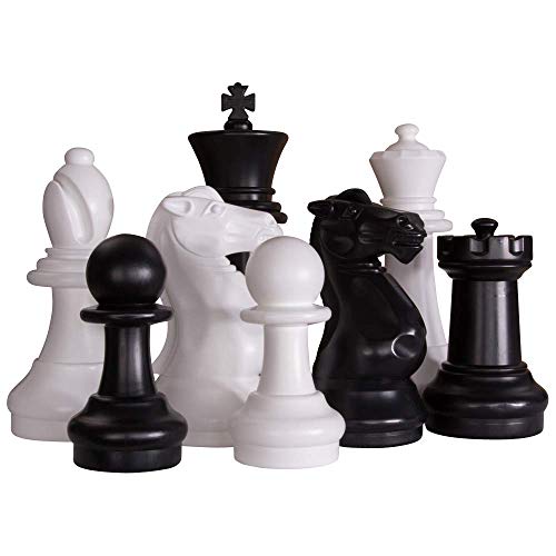 MegaChess 16 Inch Plastic Giant Chess Set with Roll-up Chessboard