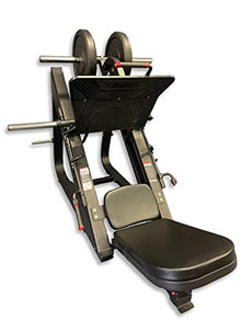 SB Fitness Equipment SB-LP2500 Commercial Grade Adjustable Plate Loaded Leg Press and Calf Raise Machine Matte Black