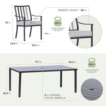 Hanover Mod Furniture Carter 7-Piece Patio Dining Set Grey