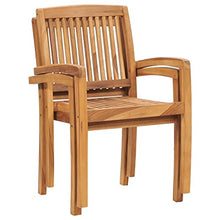 RJPLMFV Patio Chairs 2 pcs with Green Cushions Solid Teak Wood Outdoor Chairs Balcony Chair Deck Chairs for Gardens, courtyards