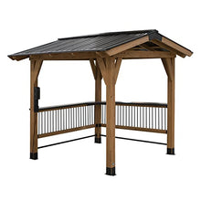 Backyard Discovery Granada 10' x 9' Cedar Wood BBQ Grill Gazebo Pavilion Light Brown