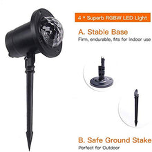 5sssallefaa AC100-240V 6W 4 LED Magic Ball Stage Light Lawn Lamp Lighting Fixture Supported Auto-Run Control Mode for Both Indoor Outdoor Use