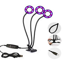 Plant Growth lamp Three-led led Plant lamp USB gooseneck lamp Indoor Bonsai Succulent Flower 5V Clip Fill Light LED Grow Light Full Spectrum Flexible Timing Dimmable Clip Phyto