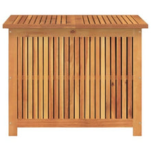 UUGRANDTO Garden Storage Box Natural Wood Solid Acacia Wood 29.5x29.5x22.8 in Outdoor Furniture Storage Boxes