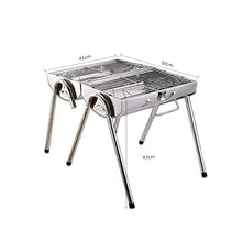 Folded Portable Charcoal BBQ Grill Outdoor Barbecue Charcoal Stainless Steel Kebab Grill Folding Grill Portable Grill for Camping