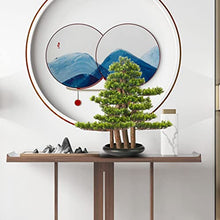 YXIANG56Q Fake Plants Chinese Style Artificial Bonsai Tree Simulation Welcome Pine Bonsai Plants Indoor Potted Plants Decoration Ornaments Home Office Porch Decor Bonsai Tree