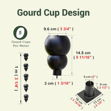 WAHHWF Stainless Steel Rain Chain, Rainwater Collector Gourd Cup