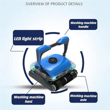 KANGJIEM Robotic Pool Vacuum Cleaner, Automatic Pool Cleaner with Wall Climbing, Two Larger Filter Baskets and 50Ft Floated Cord, Easy to Clean Above