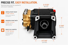 4000PSI Pressure Washer Pump Horizontal Shaft 1" EB4040HA GX340 11HP GX390 13HP Engine Powered Devilblis EXHP3640 Annovi Reverberi RKV4G36