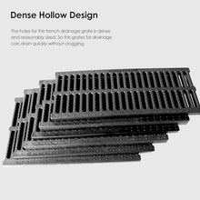 Drain Grate Drainage Cover Removable Sewer Drainage Grate, Outdoor Resin Drain Filter Trench Channel Grate, Rectangle Resin Drain Strainers Grid