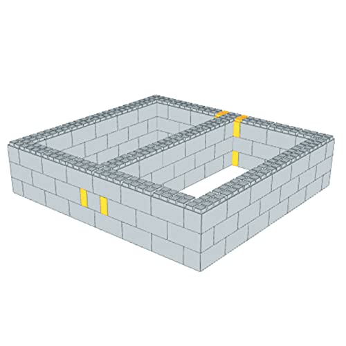 EverBlock King Bed Frame Kit | 6’ 6" x 7' x 1’ 7” | Modular Beds, Frames & Headboards | Giant Building Blocks | Easy to Connect & Reuse | Indoor & Outdoor Use | Blue