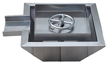 Custom Install Parts 18-Inch Stainless Fire Pit with Waterfall Column