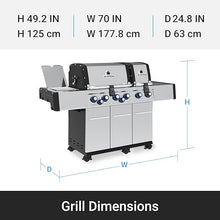 Broil King 957947 Regal S 690 Pro IR Natural Gas (NG), 6-Burner w/Infrared Side Burner, Stainless Steel