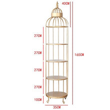 MENGKK Plant Stands Living Room Bird Cage Plant Shelf Simple Balcony Floor Flower Stands Dormitory Multi-Layer Bookcase Bedroom Storage Racks(Black L)