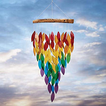 Colorful Wind Chimes Wall Hanging Chime Outdoor Maple Leaf Wind Chimes Window Courtyard Gardening Decor