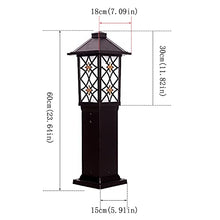 ZEELYDE Post Lights Outdoor,Outdoor Waterproof Garden Light Metal Glass Lampshade Floor Lamp Villa Landscape Community Decoration Aisle Lawn Light Night Terrace Lighting Lighting Fixtures