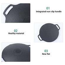 WERTGHJ Thick Cast Iron Frying Pan Flat Pancake Griddle Uncoated non-stick Bbq Grill Induction Cooker(29cm)