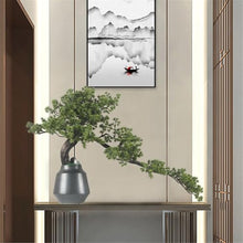 YXIANG56Q Fake Plants Artificial Bonsai Tree, Chinese Style Faux Pine Plants Desktop Plant for Room Decorations Bonsai Tree