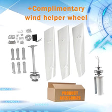 Hrxllb 20000W Wind Turbine Generator Kit 12V 24V 48V 220V Vertical Axis Wind Turbine Generator Ki with 3 Blade/Controller for Solar Wind Power(24V)