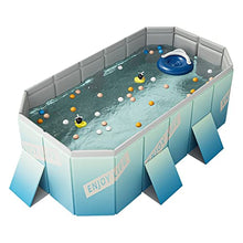 TQQEPOOL Summer Portable Kiddie Pool for Kids,Foldable Slip-Resistant Kiddie Pool for Kids Large,Pet Wading Pool for Indoor and Outdoor (Color : Icelandic Blue, Size : 2.1m)