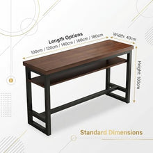 NOBBAT Kitchen Breakfast Bar,Bar Table,Breakfast Bar Table, Metal Frame