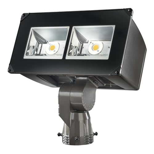 Lumark Night Falcon NFFLD-C40-E-480-66-S-CB Rectangular Floodlight, (2) LED Lamp, 129W Fixture, 480V, Carbon Bronze Housing