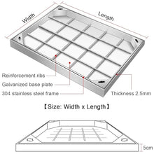WXPWAMZ 304 Stainless Steel FInspect CoverAccess Lid for Septic Tan with Lift HookMetal Cover for Patios and Paving (70 x 80 cm)