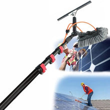 Cleaning Brush Water Supply Pole Kit, Window and Solar Cleaning Pole with Water Supply Retractable Brush/Brush Window and Solar Panel Cleaning Tool ()