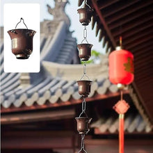 GVBNOTT Aluminum Alloy Rain Chain for Courtyard Temple, Outdoor Garden Decoration Chain for Roof Gutter Downspout, Customized Length Rainwater Catcher Chain，5m/16ft
