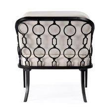 Home Square Iron Upholstered Outdoor Lounge Chair Set of 2 Black