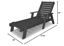 POLYWOOD® Captain Chaise with Arms in Slate Grey
