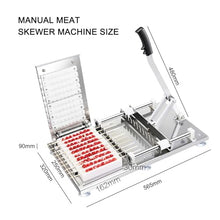 Meat String Skewer Machine Barbecue Kebab Making Box,Meat Skewer Tools,Stainless Steel Maker,Length Adjustable,for Parties Picnics
