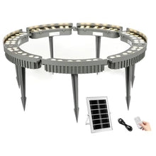 QICBYING Solar LED Tree Ring Lights, Outdoor Landscape Spotlight, Tree Hug Spotlight, IP65 Weatherproof Solar Powered Garden Lighting, for Palm, Orchard Trees, Yard Lighting(Blue Light,84W)