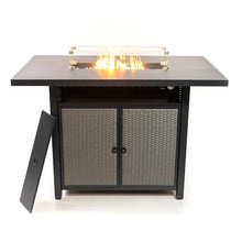Deko Living Propane Bartable Height Firetable - 55 Inch Outdoor Gas Fire Pit Table - 40,000 BTU Rectangular Fire Table for Warmth and Ambience - Outdoor Fire Table for Patio Deck Garden Backyard