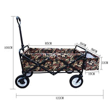 Garden Cart Heavy Duty Foldable Pull Wagon Beach Wagon 4-Wheel Folding Trolley - Portable Garden and DIY Cart