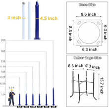 LXLZYXSF Metal Solar Street Light Pole Outdoor Streetlight Stand, Security Camera Post Galvanized Steel Pipe for Basketball Courts Parking Lot Yard Driveways(16ft Height)