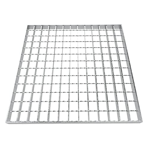 ZJXANOZ Galvanized Steel Drain Grate, Drain Cover, Rectangular Floor Drain Sewer Grille, Durable Outdoor Garden Garage Channel Replacement Strainers Plate Grid (Color : Silver, S