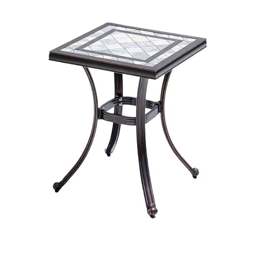 GLigeT Balcony Table and Chair Set Garden Furniture Sets Outdoor Table and Chair Three-Piece Set French Outdoor Dining Room Sets Home Garden Table and Chair Bistro Table Set (Color : 50cm Table)