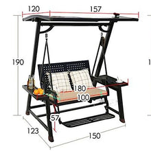 KYTGFH Outdoor Garden Swing Chair Home Balcony Outdoor Hanging Basket Swing Chair Canopy Swing Suitable for Garden Poolside(B)