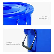 YXCUIDP 50L/60L/100L/160L/280L Large Plastic Storage Barrel,Food Grade Circular Water Storage Tank with Plastic Water Bucket Cover for Outdoor Camping, Household Emergency Water Tank(Blue Without Cove